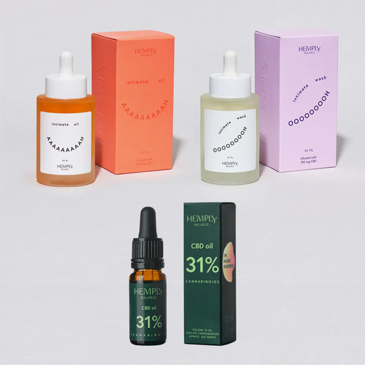【お得なセット割】Hemply Balance CBDインナーバランスセット インティメイトウォッシュ/インティメイトオイル/プレミアムCBDオイル31%