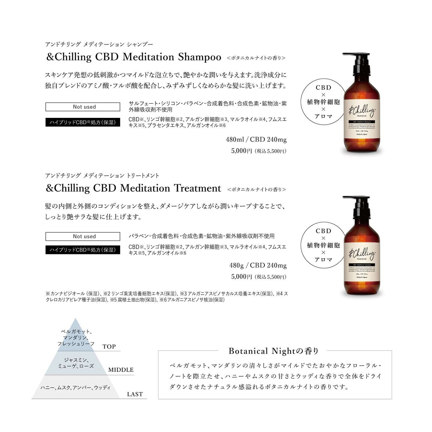 アンドチリング(&Chilling) アンドチリングCBDメディテーションシャンプー&トリートメントセット