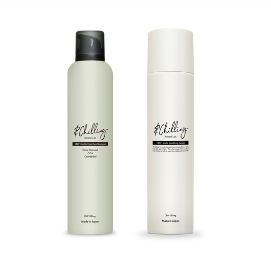 アンドチリング(&Chilling) CBD炭酸バブルヘッドスパシャンプー&CBDスキャルプクラッキングセラム